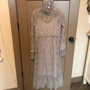Grey lace dress